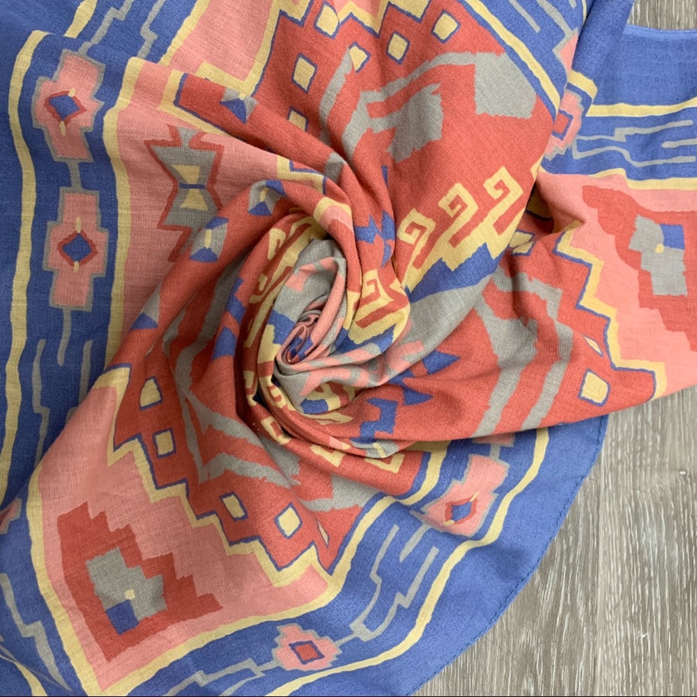 Southwest Theme Southwest Theme Bandana/Blue Pink - Picture 5 of 7